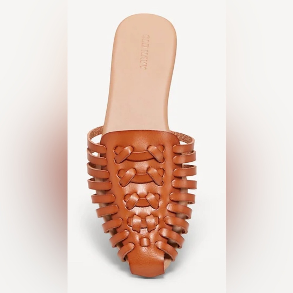 Old Navy Faux Leather Woven Mule